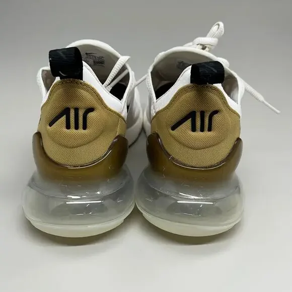 NIKE W Air Max 270 Foam Insole Mesh Sneakers Women's Sz 7 White Gold DZ77736 001 - Picture 6 of 12
